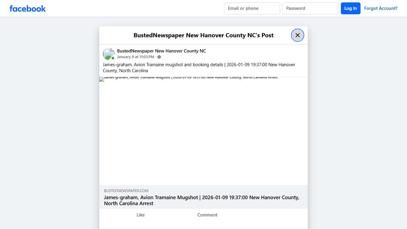 James-graham,... - BustedNewspaper New Hanover County NC Facebook